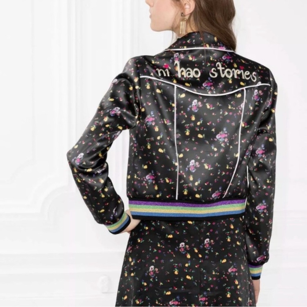 & Other Stories Pear Blossom Satin Jacket in US 6